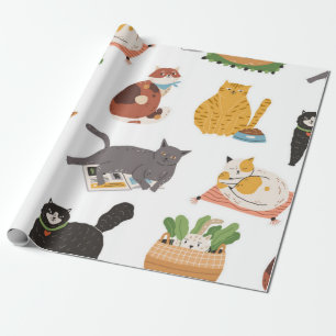 Papel De Regalo Patrón de gato