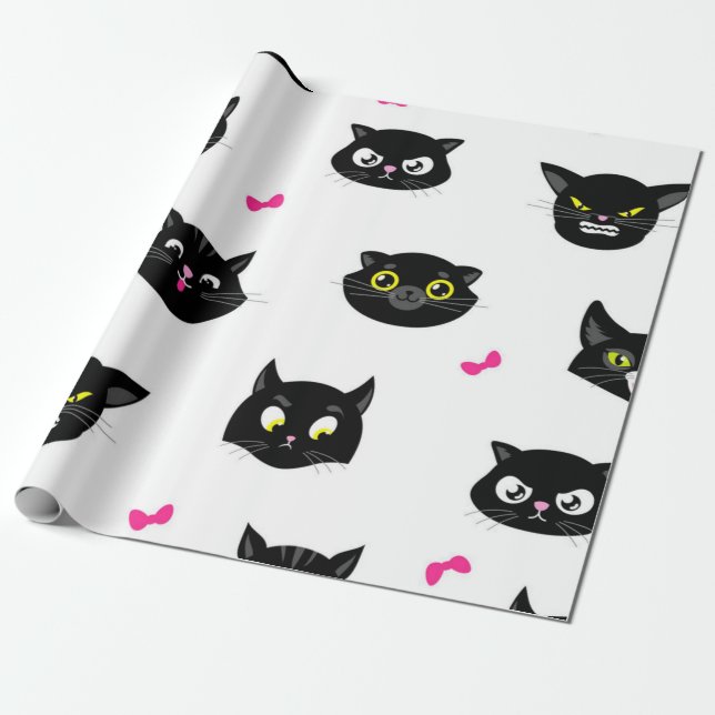 Papel De Regalo Patrón de gato (Desenrollado)