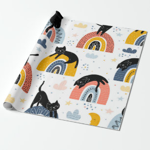 Papel De Regalo Patrón de gato