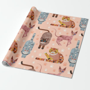 Papel De Regalo Patrón de gato