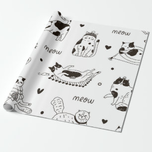 Papel De Regalo Patrón de gato