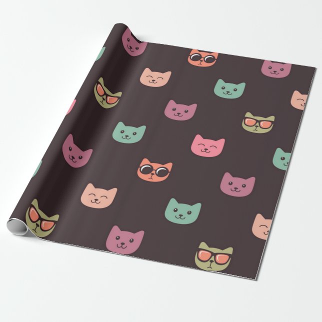 Papel De Regalo Patrón de gato (Desenrollado)