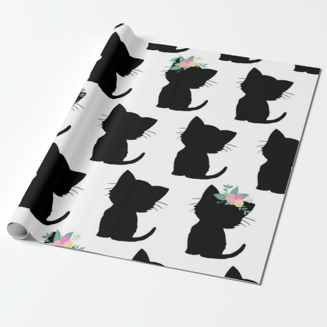 Papel De Regalo Patrón de gato (Desenrollado)