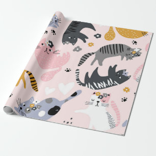 Papel De Regalo Patrón de gato