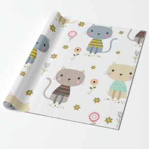 Papel De Regalo Patrón de gato