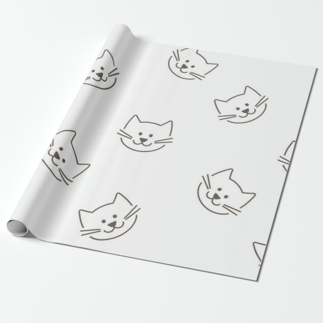 Papel De Regalo Patrón de gato (Desenrollado)