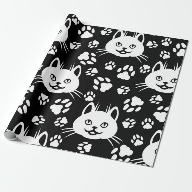 Papel De Regalo Patrón de gato (Desenrollado)
