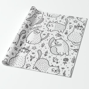 Papel De Regalo Patrón de gato
