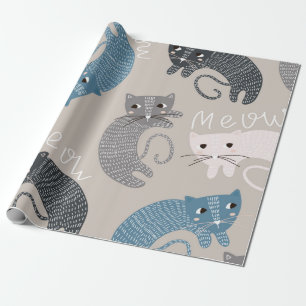 Papel De Regalo Patrón de gato