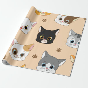 Papel De Regalo Patrón de gato
