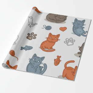 Papel De Regalo Patrón de gato