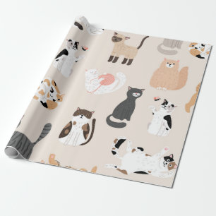 Papel De Regalo Patrón de gato