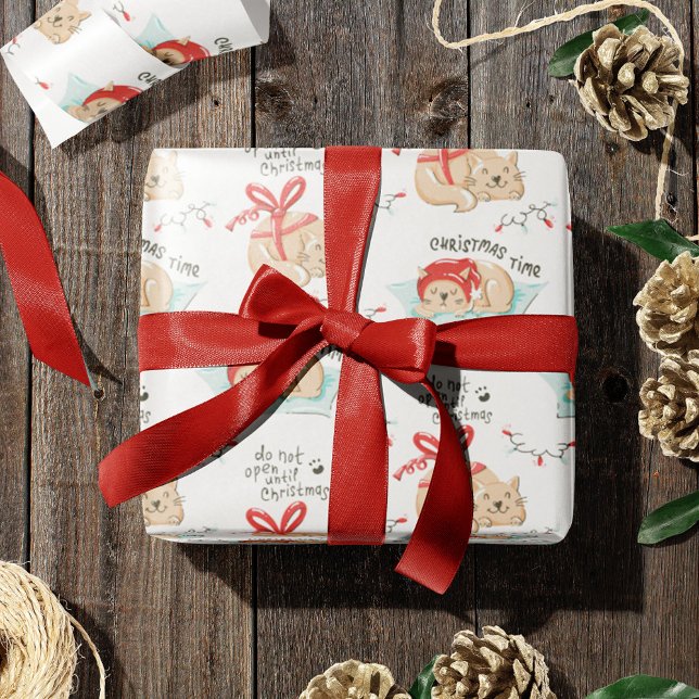 Papel De Regalo Patrón de gato Kitty Navidades (Subido por el creador)