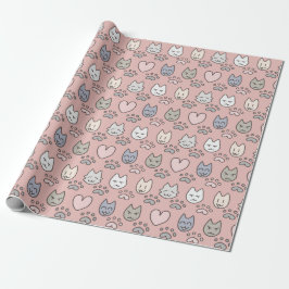 Papel De Regalo Patrón de gato lindo