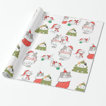 Patrón de gatos de Navidades pequeños