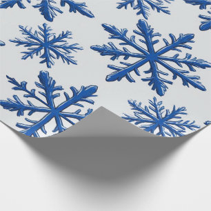 Papel De Regalo ❄ Patrón de geometría sin fisuras de copo de nieve