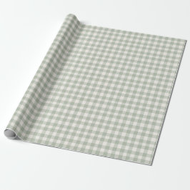 Papel De Regalo Patrón de gingham verde pastel