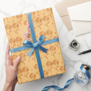 Papel De Regalo Patrón de girasol de color mariposa