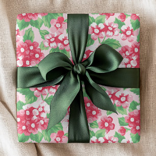 Papel De Regalo Patrón de girasol floral rosado moderno de moda
