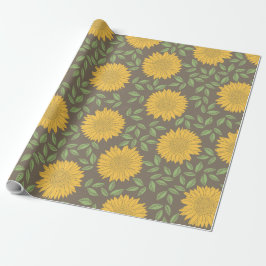 Papel De Regalo Patrón de girasoles del país rústico