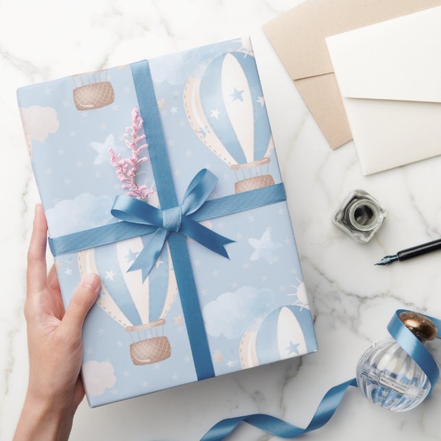 Papel De Regalo Patrón de globos azules (Regalar)