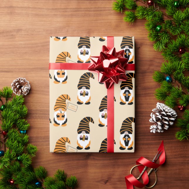 Papel De Regalo Patrón De Gnomes, Trick O Tratamiento De Gnomes De (Regalo de vacaciones)