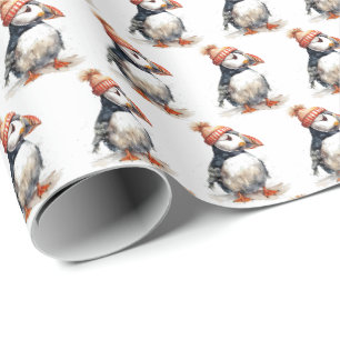 Papel De Regalo Patrón de gorro de punto de Navidad costera para i
