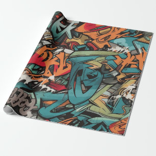 Papel De Regalo Patrón de graffiti callejero
