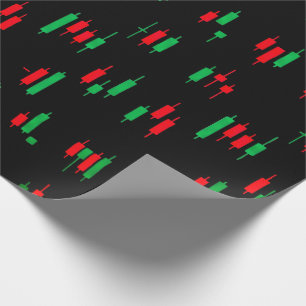 Papel De Regalo Patrón de gráfico de trading Streetwear Vela Roja 