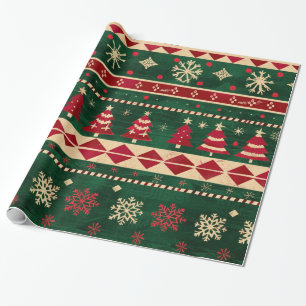 Papel De Regalo patrón de gráfico digital temático de Navidad - AD
