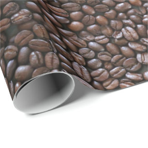 PAPEL DE REGALO PATRON DE GRANOS DE CAFÉ
