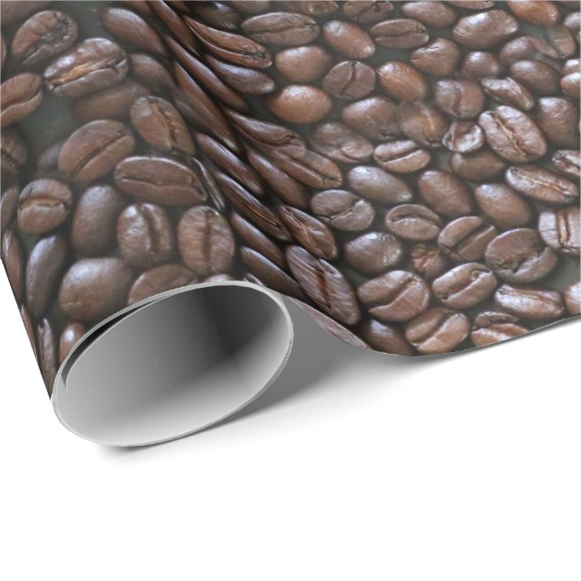 PAPEL DE REGALO PATRON DE GRANOS DE CAFÉ (Esquina del rollo)