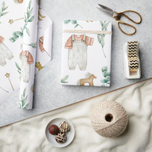 Papel De Regalo Patrón de guardería de Boho escandinavo