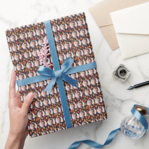 Papel De Regalo Patrón de Guitarra de Rostros Personalizados