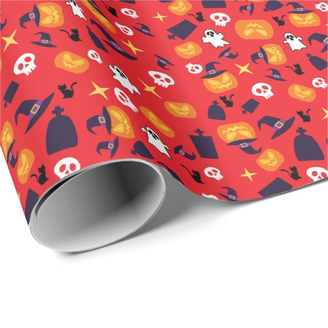 Papel De Regalo patrón de Halloween (Esquina del rollo)