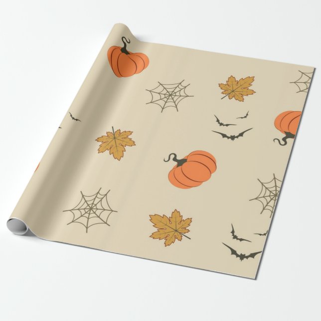 Papel De Regalo Patrón de Halloween (Desenrollado)
