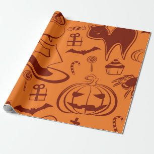 Papel De Regalo Patrón de Halloween