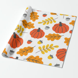 Papel De Regalo Patrón de Halloween con calabazas y fracaso