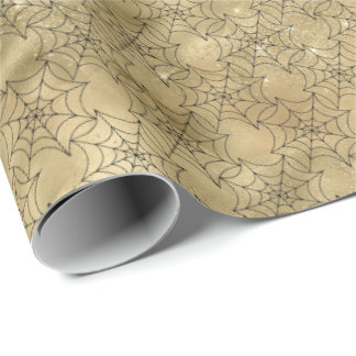 Papel De Regalo Patrón de Halloween de araña cruda