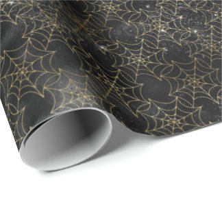 Papel De Regalo Patrón de Halloween de araña cruda