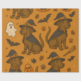 Papel De Regalo Patrón de Halloween de avispas y avispas de calaba