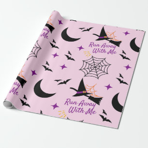 Papel De Regalo Patrón de Halloween de Boda Romántico Rosa