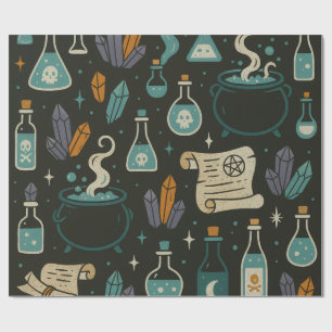 Papel De Regalo Patrón de Halloween de Brujas