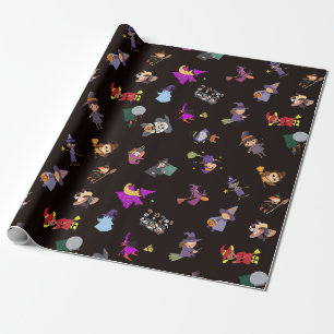 Papel De Regalo Patrón de Halloween de brujas