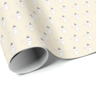 Papel De Regalo Patrón de Halloween de doodle fantasma retro