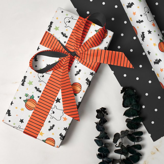 Papel De Regalo Patrón de Halloween de las calabazas de los Fantas (Subido por el creador)