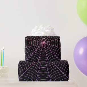 Papel De Regalo Patrón de Halloween de naranja púrpura negro de te