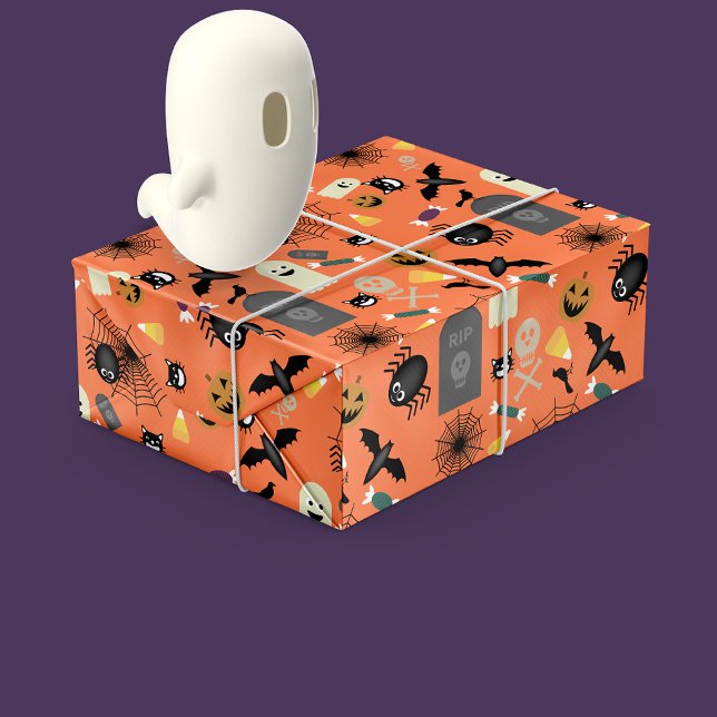 Papel De Regalo Patrón de Halloween infantil (Subido por el creador)