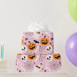 Papel De Regalo Patrón de Halloween lindo Jack-o-Lantern Fantasma