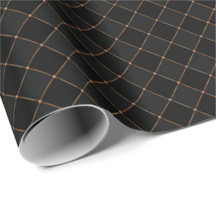 Papel De Regalo Patrón de Halloween negro de ligamento de cobre de
